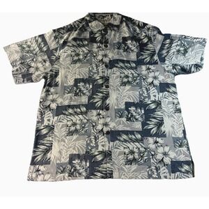 Tommy Bahama Hawaiian Shirt Mens Size Medium Green Heritage Tortola Silk